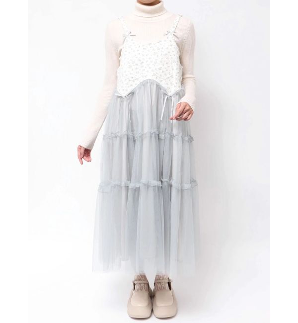 merry jenny「petit flowerチュールキャミワンピース」|ワンピース|