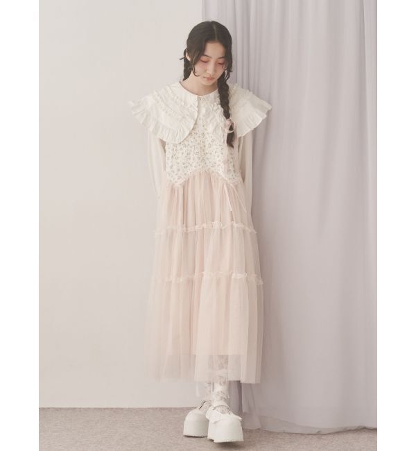 merry jenny「petit flowerチュールキャミワンピース」|ワンピース|