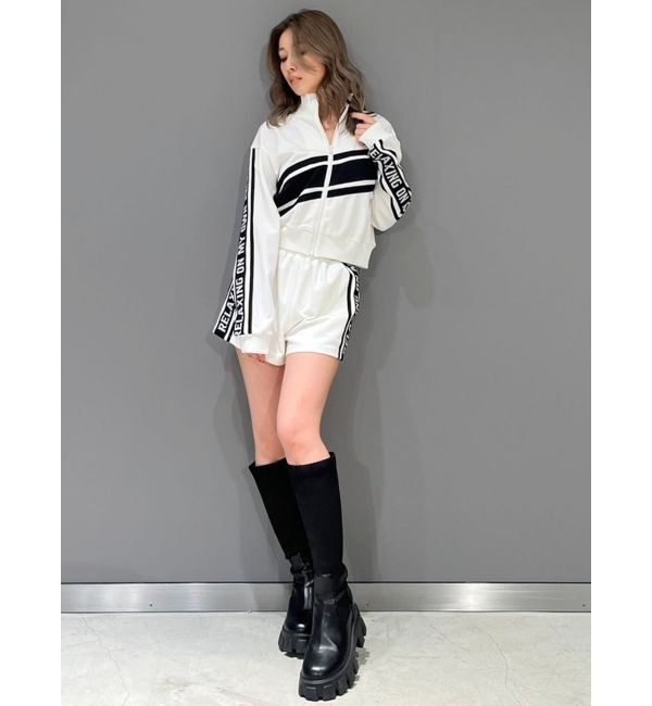 GYDA「RELAXING ON MY OWNロゴラインジャケット【SETUP着用可】」|ブルゾン・スタジャン|