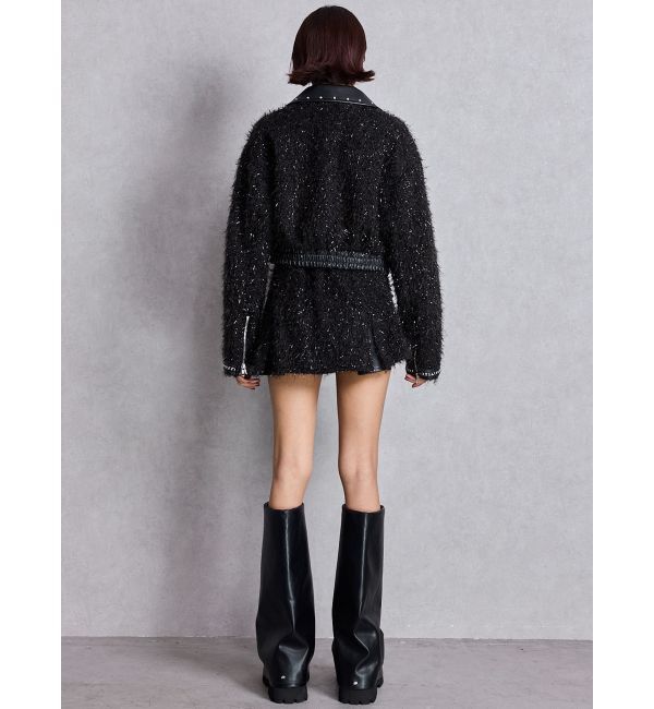 GYDA「ラメツイードチェーンジャケット」|ブルゾン・スタジャン|