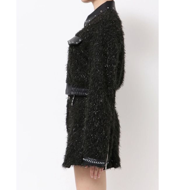 GYDA「ラメツイードチェーンジャケット」|ブルゾン・スタジャン|