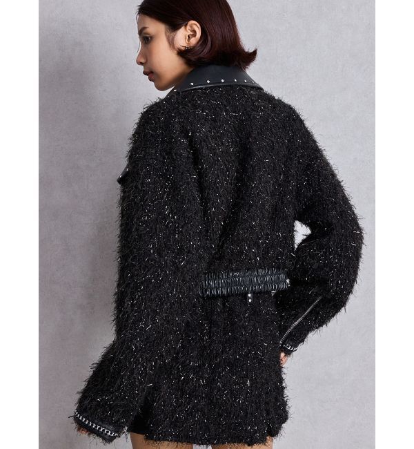 GYDA「ラメツイードチェーンジャケット」|ブルゾン・スタジャン|