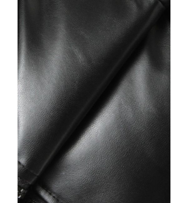 GYDA「GDベルト付きフェイクレザーロングダウンコート」|ダウン|