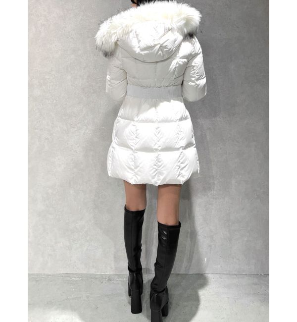 GYDA「【TINY】GDベルト付きロングダウンコート」|ダウン|