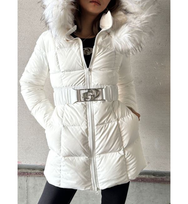 GYDA「【TINY】GDベルト付きロングダウンコート」|ダウン|