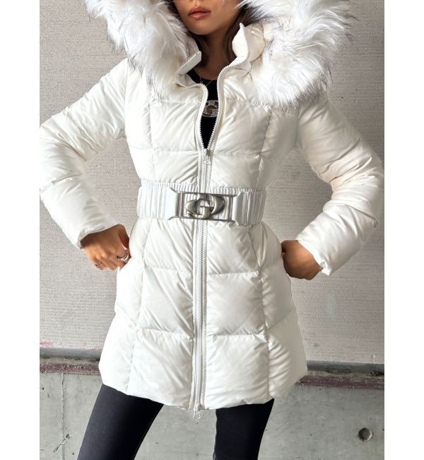 GYDA「【TINY】GDベルト付きロングダウンコート」|ダウン|