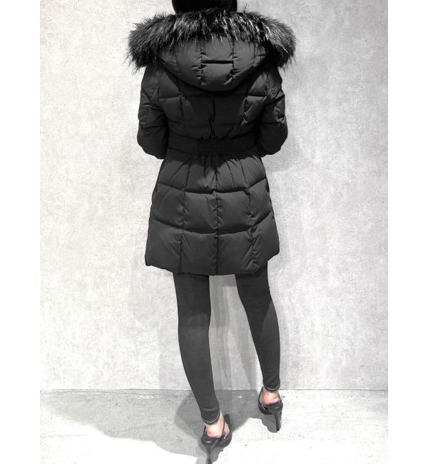 GYDA「【TINY】GDベルト付きロングダウンコート」|ダウン|