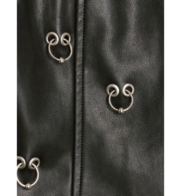 GYDA「【TINY】pierce designフェイクレザースカートライクショートパンツ」|スカート|