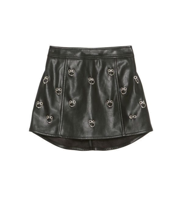GYDA「【TINY】pierce designフェイクレザースカートライクショートパンツ」|スカート|