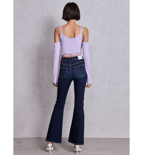 GYDA「ハイウエストBASICフレアデニムパンツ」|デニム|