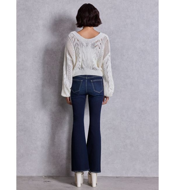 GYDA「ハイウエストBASICフレアデニムパンツ」|デニム|