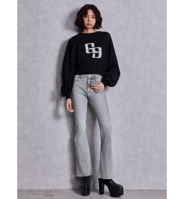 GYDA「ハイウエストBASICフレアデニムパンツ」|デニム|