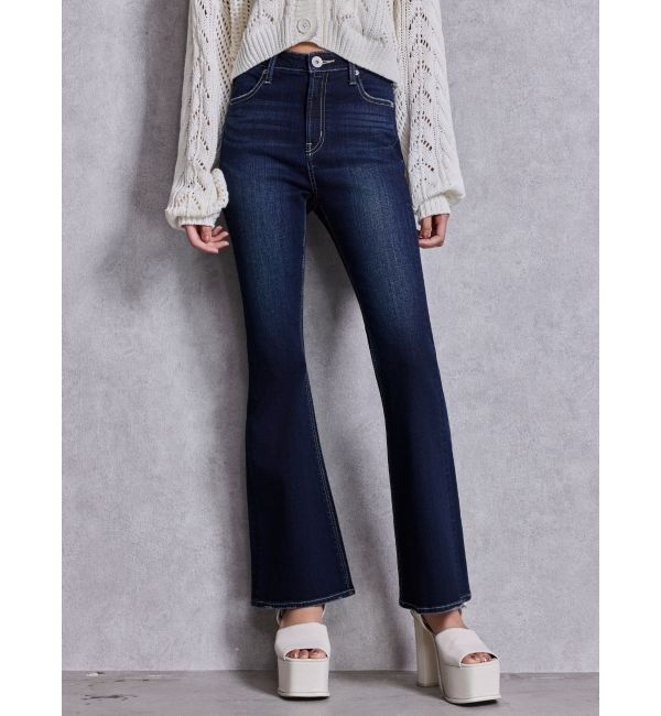 GYDA「ハイウエストBASICフレアデニムパンツ」|デニム|