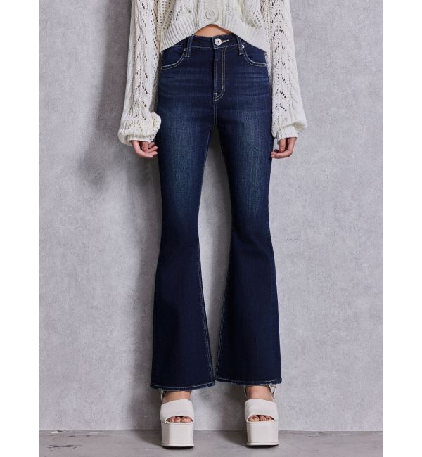 GYDA「ハイウエストBASICフレアデニムパンツ」|デニム|