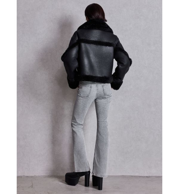 GYDA「ハイウエストBASICフレアデニムパンツ」|デニム|