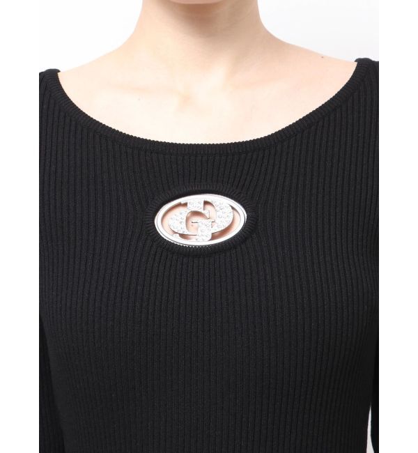 GYDA「GD bijou MOLD LONGニットワンピース」|ワンピース|