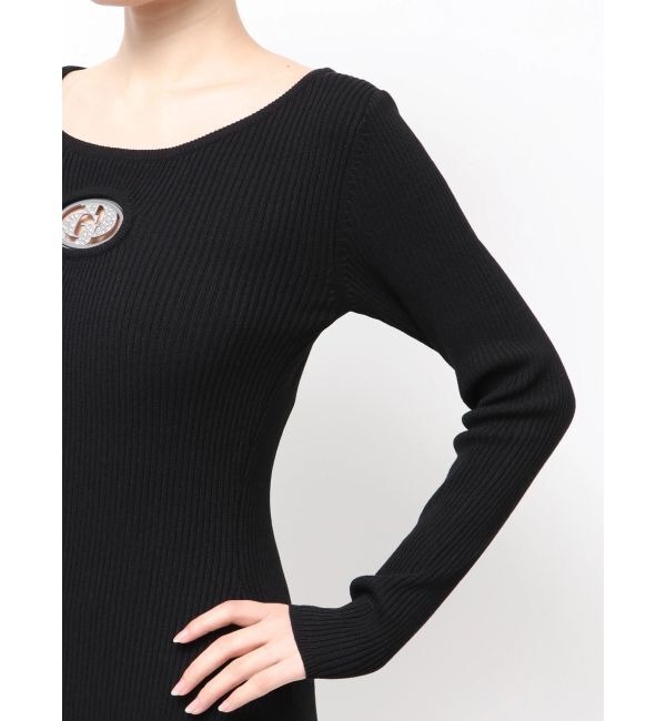 GYDA「GD bijou MOLD LONGニットワンピース」|ワンピース|