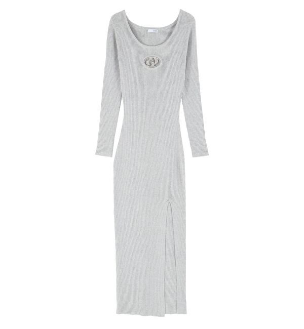 GYDA「GD bijou MOLD LONGニットワンピース」|ワンピース|