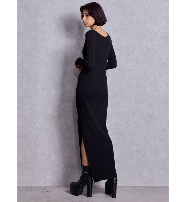 GYDA「GD bijou MOLD LONGニットワンピース」|ワンピース|