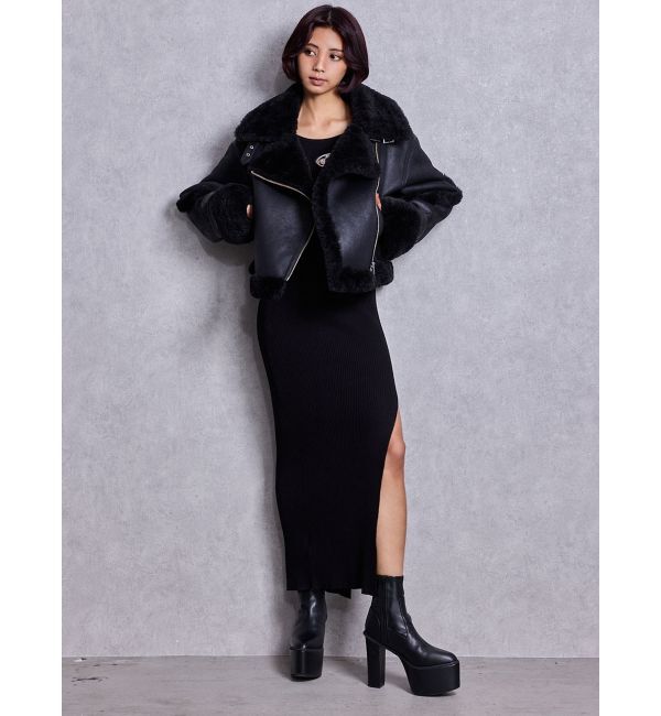 GYDA「GD bijou MOLD LONGニットワンピース」|ワンピース|