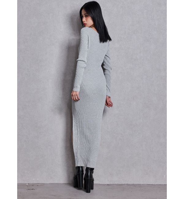 GYDA「GD bijou MOLD LONGニットワンピース」|ワンピース|