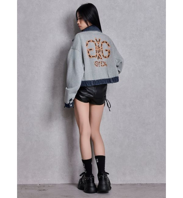 GYDA「reversible chain Symmetry GYDAショートデニムGジャン」|ブルゾン・スタジャン|