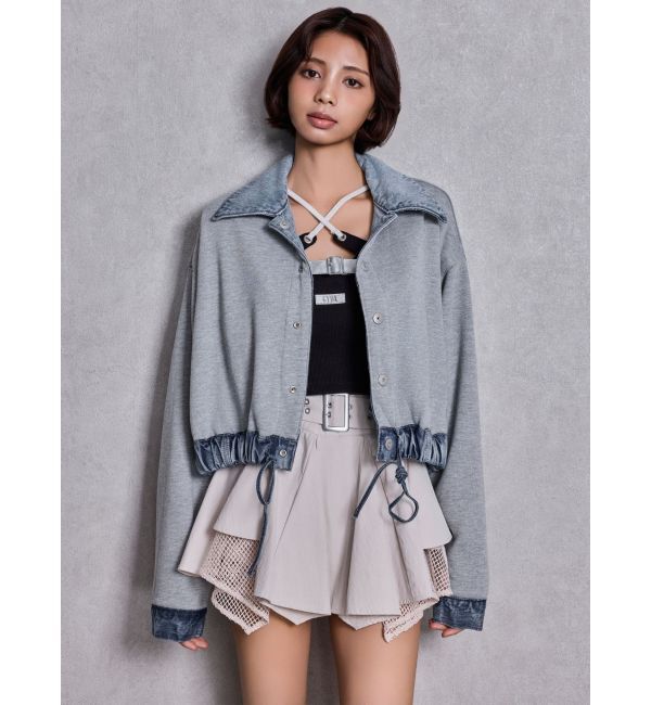 GYDA「reversible chain Symmetry GYDAショートデニムGジャン」|ブルゾン・スタジャン|