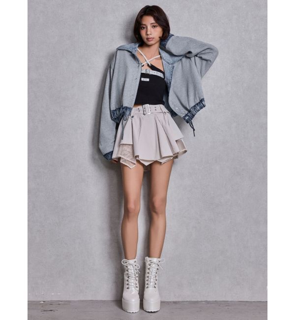 GYDA「reversible chain Symmetry GYDAショートデニムGジャン」|ブルゾン・スタジャン|