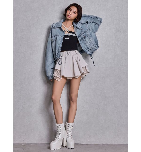 GYDA「reversible chain Symmetry GYDAショートデニムGジャン」|ブルゾン・スタジャン|