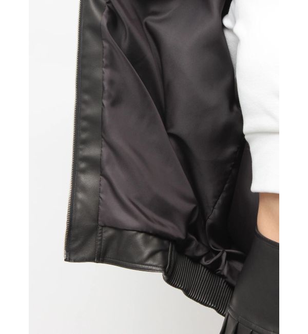 GYDA「Symmetry GYDA EmbossフェイクレザーBIGブルゾン」|ブルゾン・スタジャン|