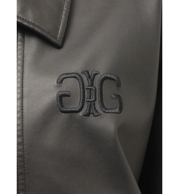 GYDA「Symmetry GYDA EmbossフェイクレザーBIGブルゾン」|ブルゾン・スタジャン|