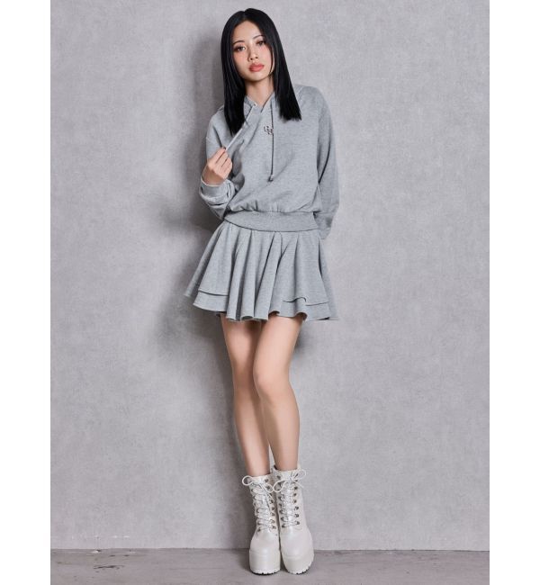 GYDA「GGプレートドッキングフレアスウェットワンピース」|ワンピース|