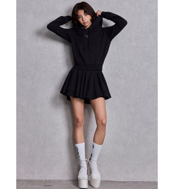 GYDA「GGプレートドッキングフレアスウェットワンピース」|ワンピース|