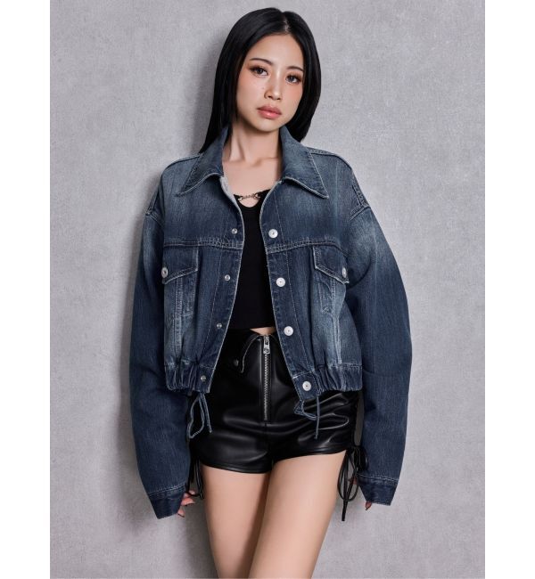 GYDA「GG drawstring fake leatherショートパンツ」|その他|