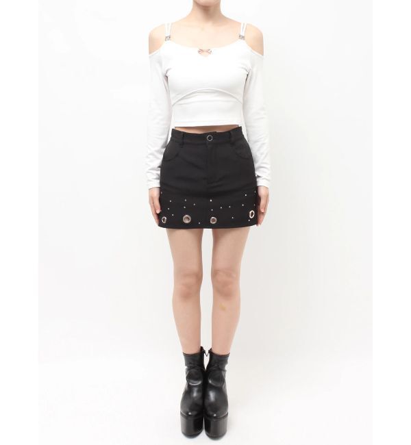 GYDA「bijouハトメスカートライクショートパンツ」|スカート|