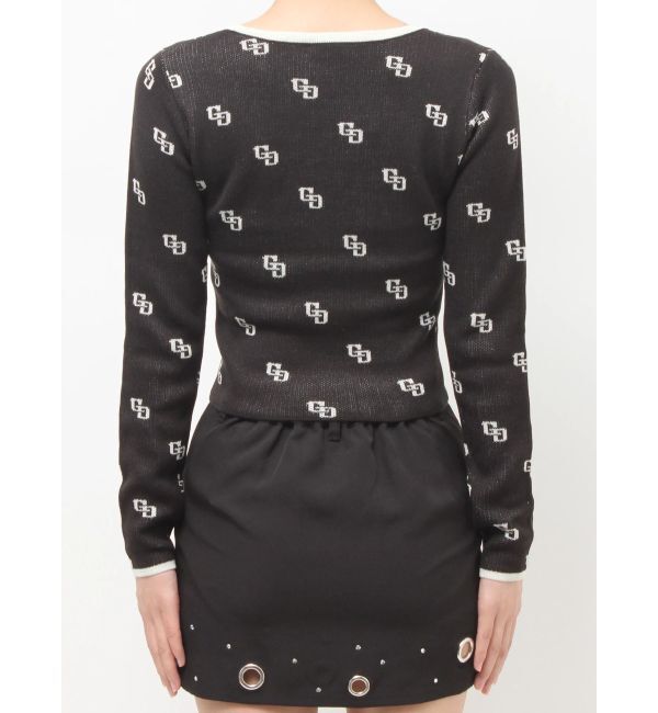 GYDA「GG patternタイトニットトップス」|ニット・セーター|