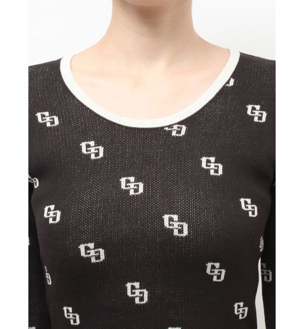 GYDA「GG patternタイトニットトップス」|ニット・セーター|