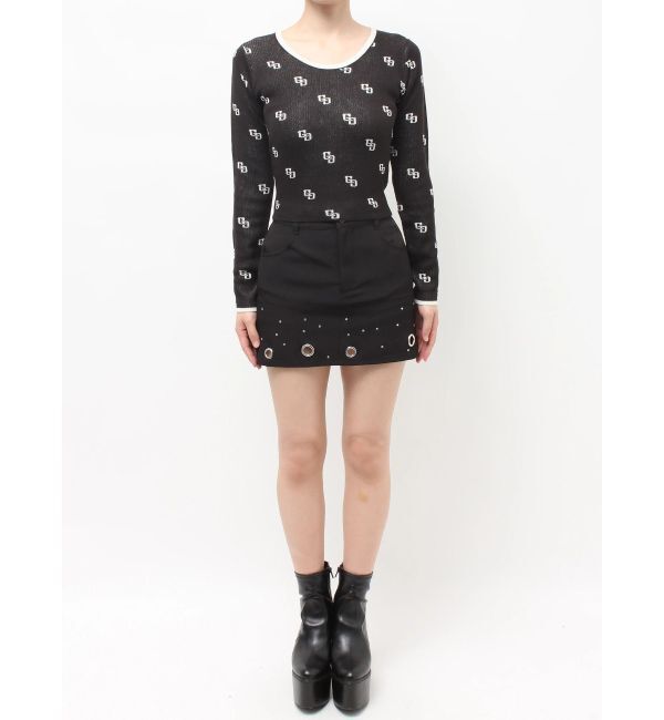 GYDA「GG patternタイトニットトップス」|ニット・セーター|