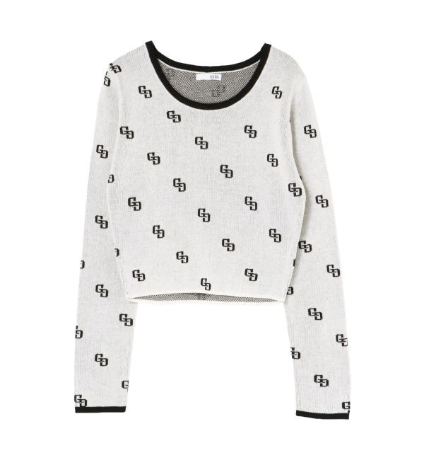 GYDA「GG patternタイトニットトップス」|ニット・セーター|