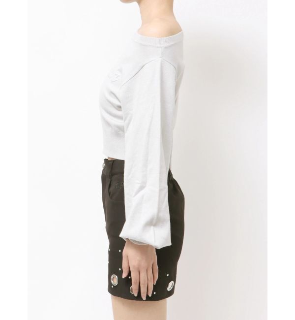 GYDA「Gemyntar embossワンショルニットトップス」|ニット・セーター|