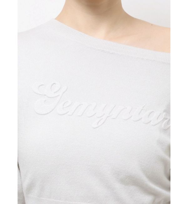 GYDA「Gemyntar embossワンショルニットトップス」|ニット・セーター|