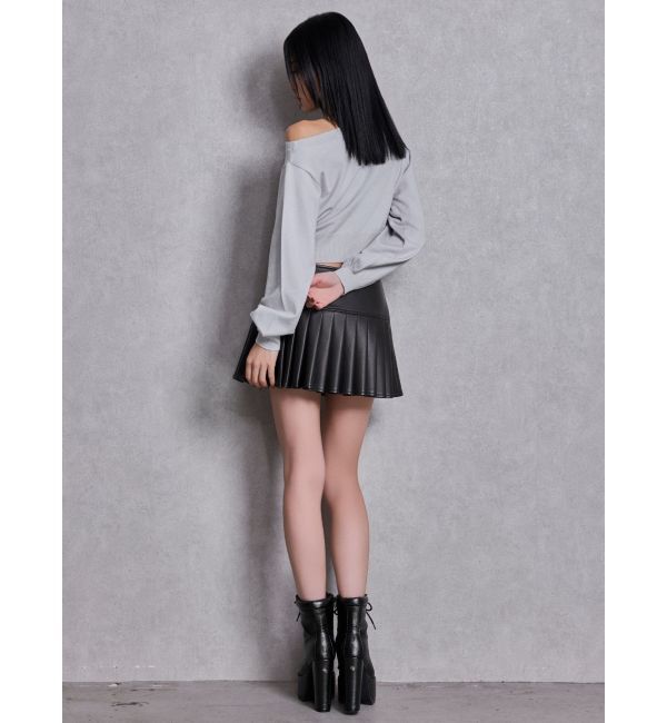 GYDA「Gemyntar embossワンショルニットトップス」|ニット・セーター|