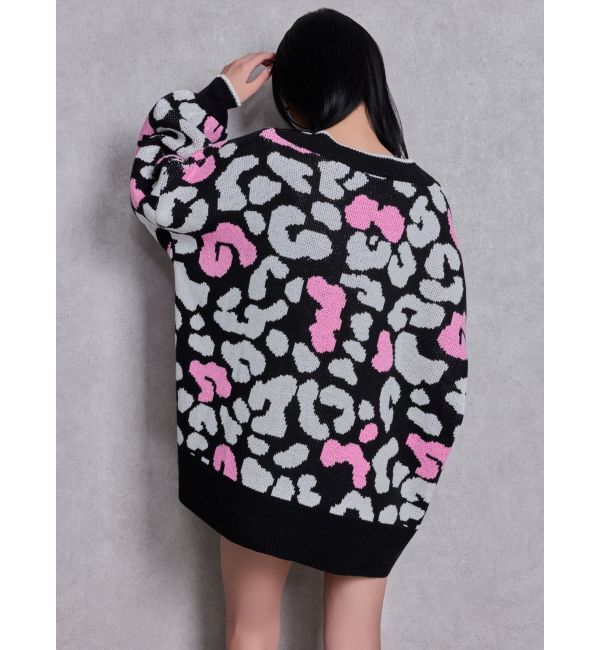 GYDA「ラメGレオパードニットカーディガン」|カーディガン|