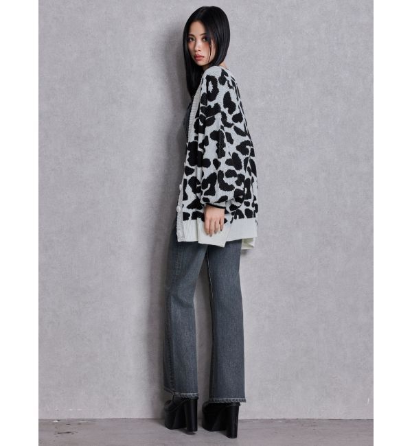 GYDA「ラメGレオパードニットカーディガン」|カーディガン|