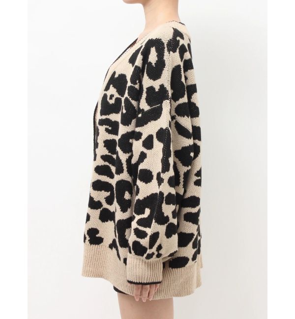 GYDA「ラメGレオパードニットカーディガン」|カーディガン|
