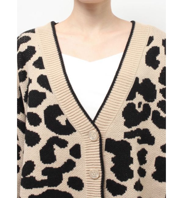 GYDA「ラメGレオパードニットカーディガン」|カーディガン|