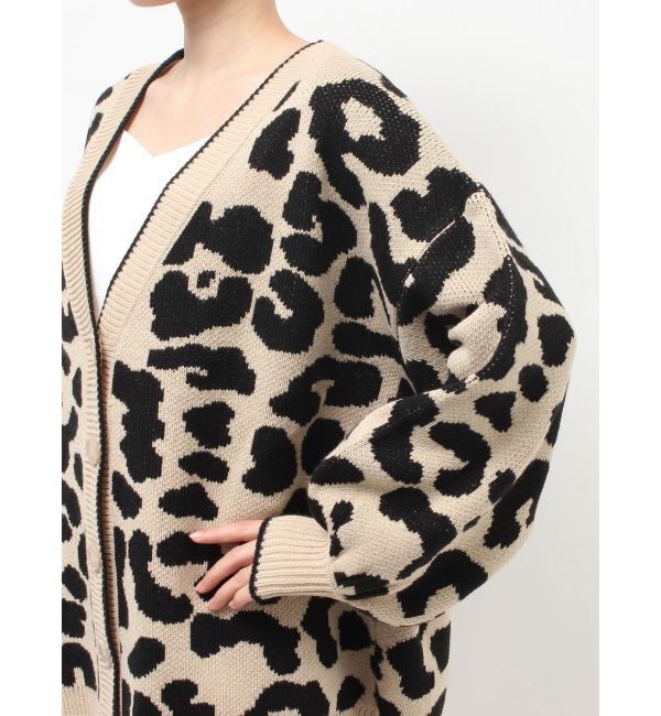 GYDA「ラメGレオパードニットカーディガン」|カーディガン|