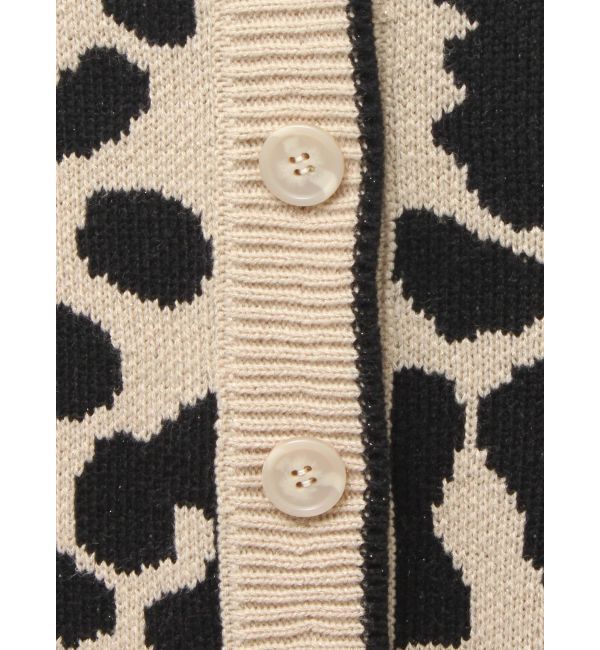 GYDA「ラメGレオパードニットカーディガン」|カーディガン|
