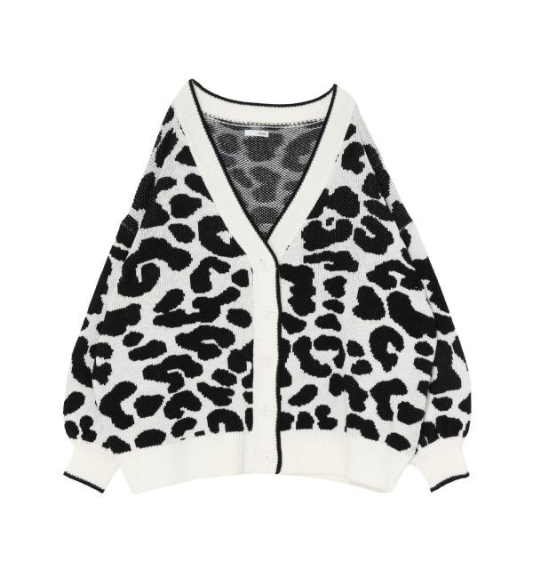 GYDA「ラメGレオパードニットカーディガン」|カーディガン|