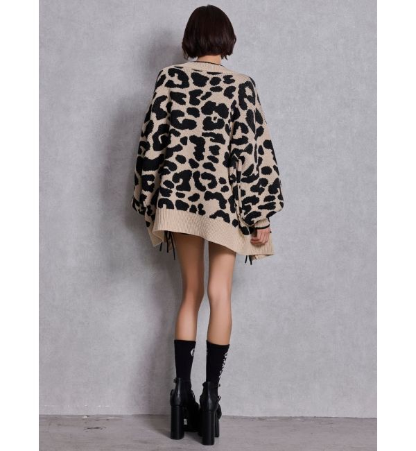 GYDA「ラメGレオパードニットカーディガン」|カーディガン|